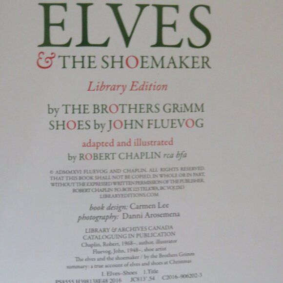 The Elves & The Shoemaker w/Fluevog Shoes Hardcover Book (K509) - Picture 4 of 6
